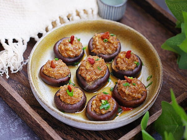 Cà tím nướng mỡ hành thịt băm – lạ miệng, đưa cơm